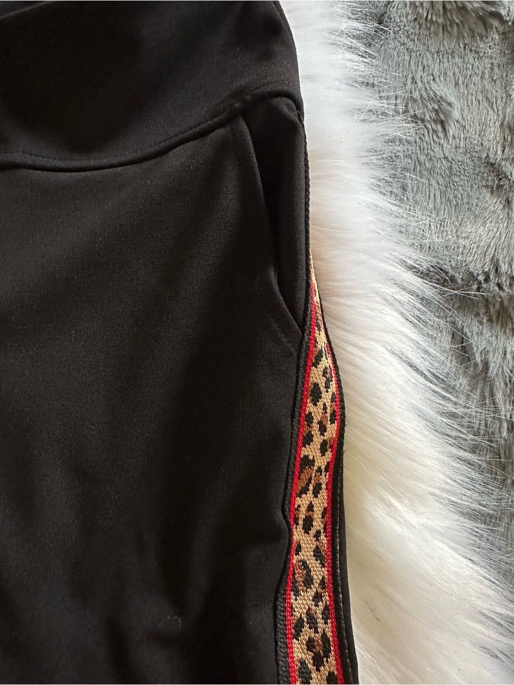 Saint + Sofia Black Apartment Pants With Subtle Stitch Detail View 2
